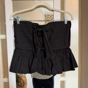 Hunter Bell Black Pleated Top